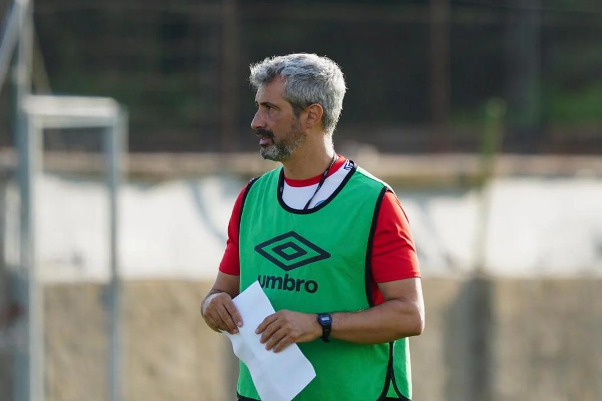 María, durante el entrenamiento de este viernes del Salamanca UDS.