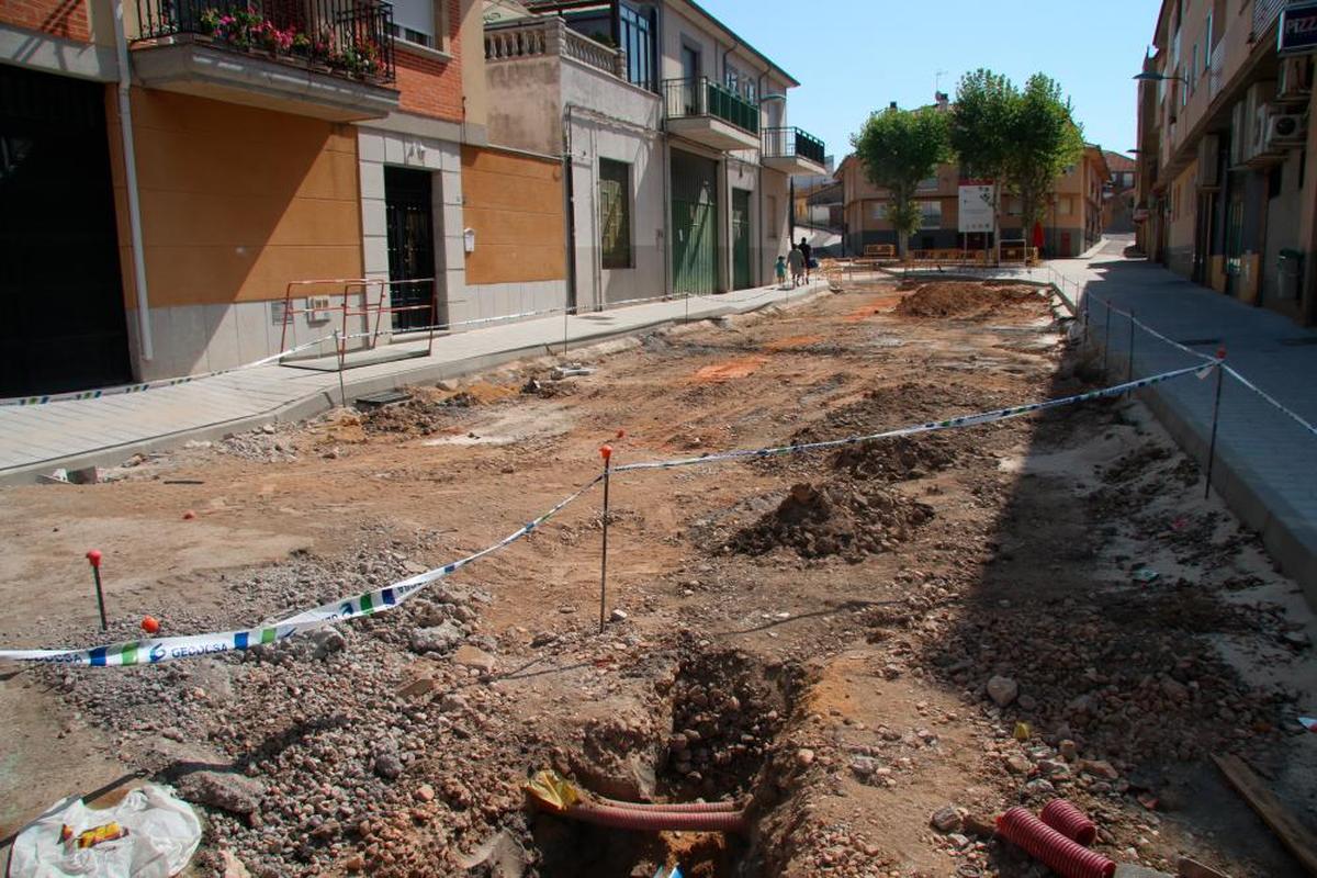 Las obras de la calle Pozo Prado en Villares de la Reina