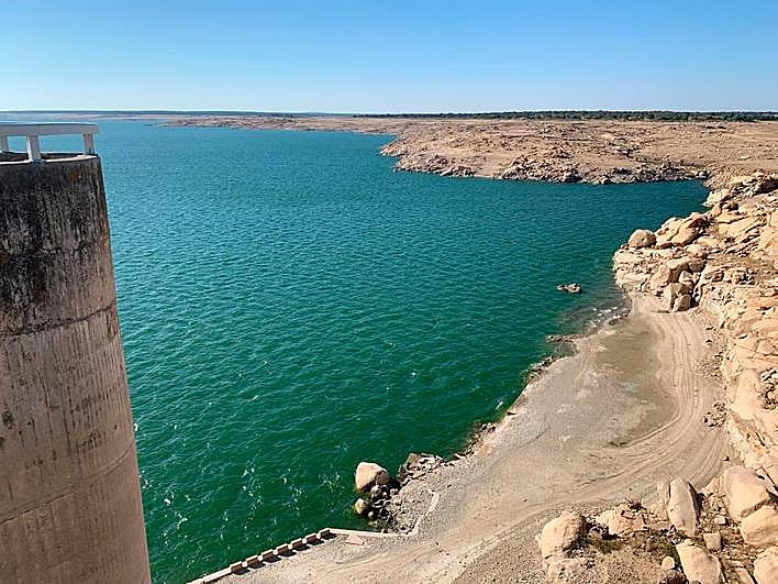 Embalse de Almendra, este martes con 879 hectómetros cúbicos.