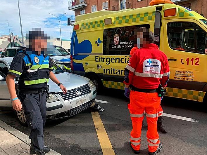 Uno de los vehículos implicados en el accidente.