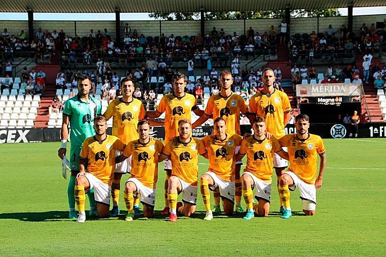 Once del Unionistas frente al Mérida.