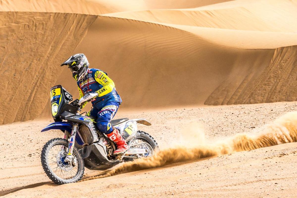 Lorenzo Santolino durante la tercera etapa del Rally de Marruecos