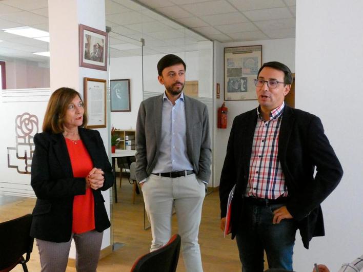 Carmen Ávila, Fran Díaz y Fernando Pablos durante la rueda de prensa ofrecida en Peñaranda