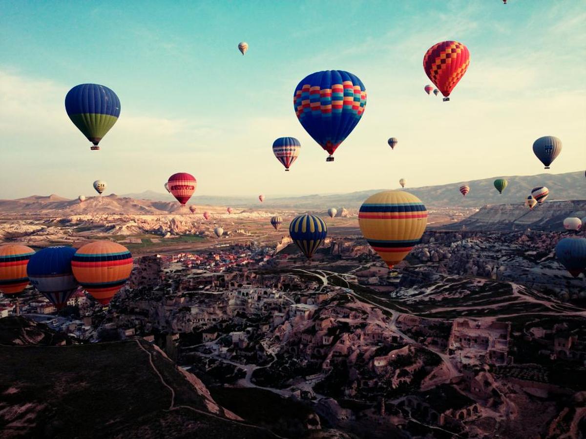 Globos en la Capadocia turca.