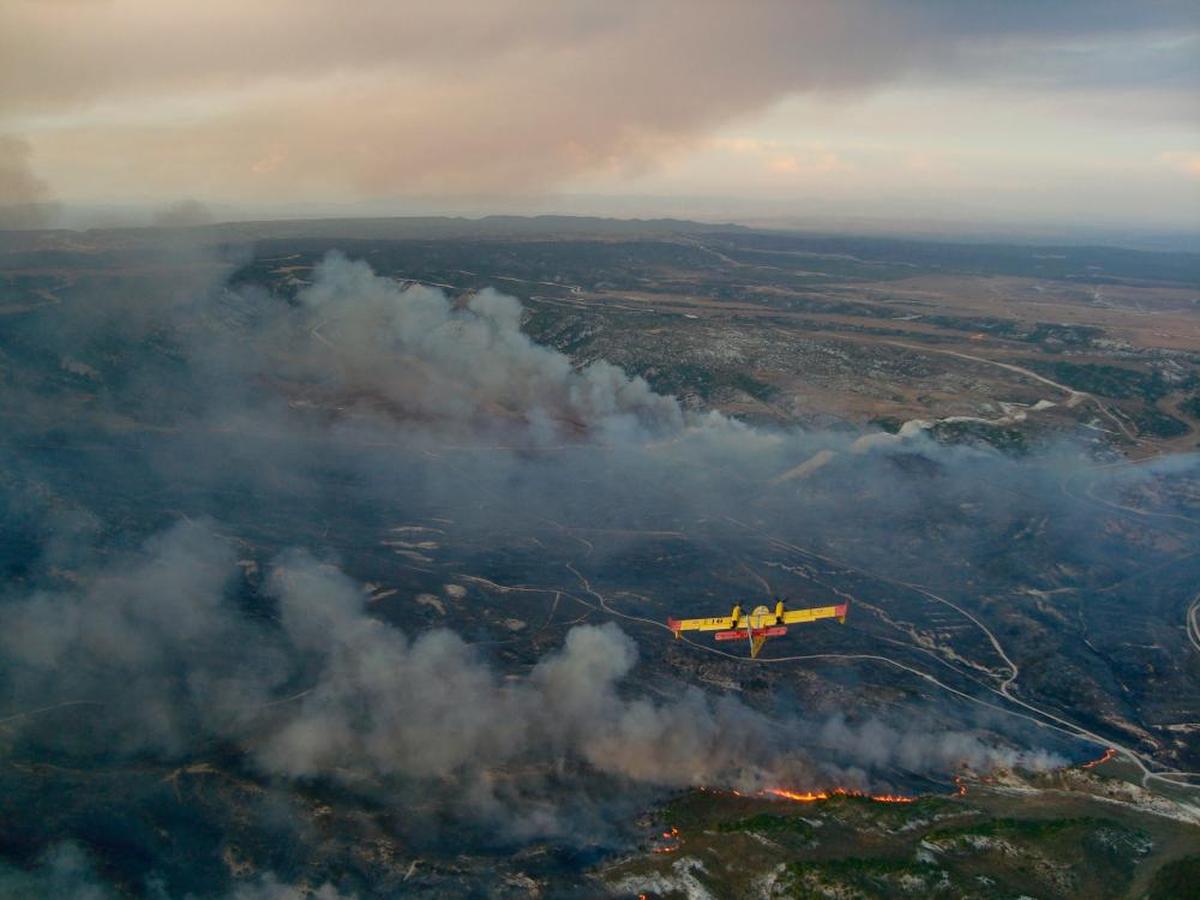 Imagen de archivo de una avioneta de extinción de incendios