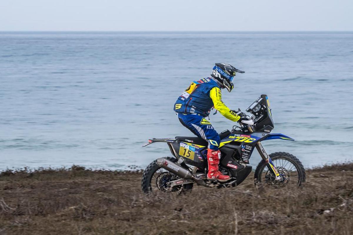 Lorenzo Santolino, durante su participación en el Rally de Andalucía.