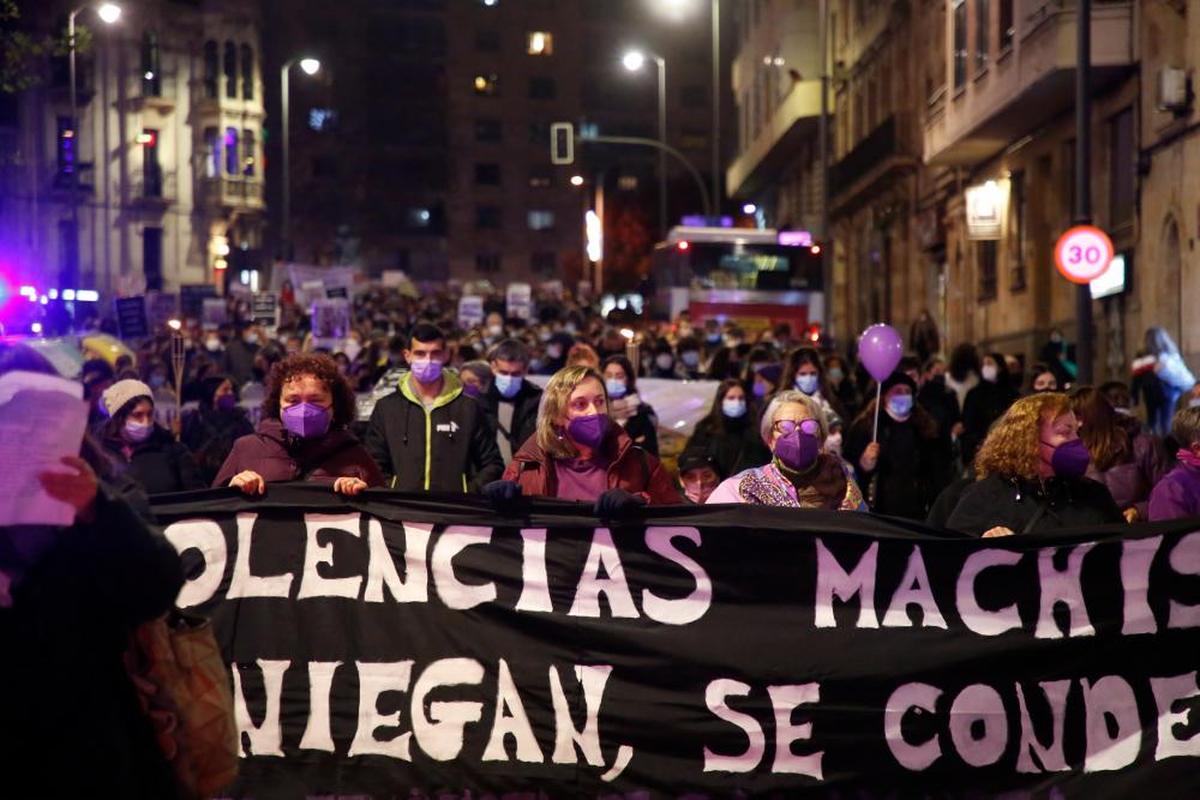 Una manifestación en Salamanca para luchar contra la violencia de género