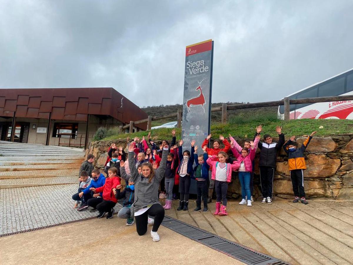 Visita de escolares al yacimiento rupestre de Siega Verde gracias a la Diputación