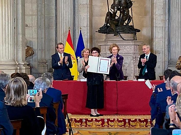 Olvido García Valdés tras recibir el Premio Reina Sofía.