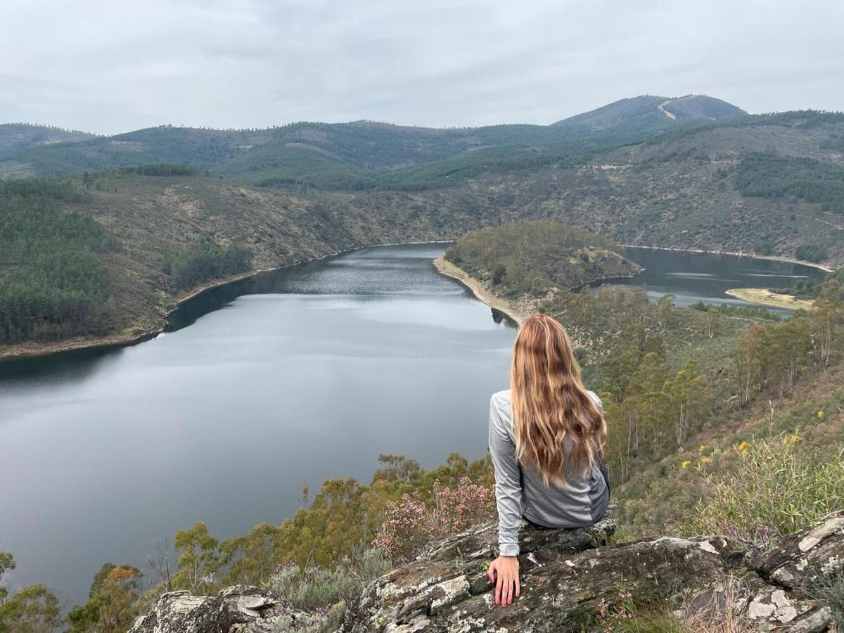 Vistas del meandro del Melero desde la zona donde se localizará el nuevo mirador.