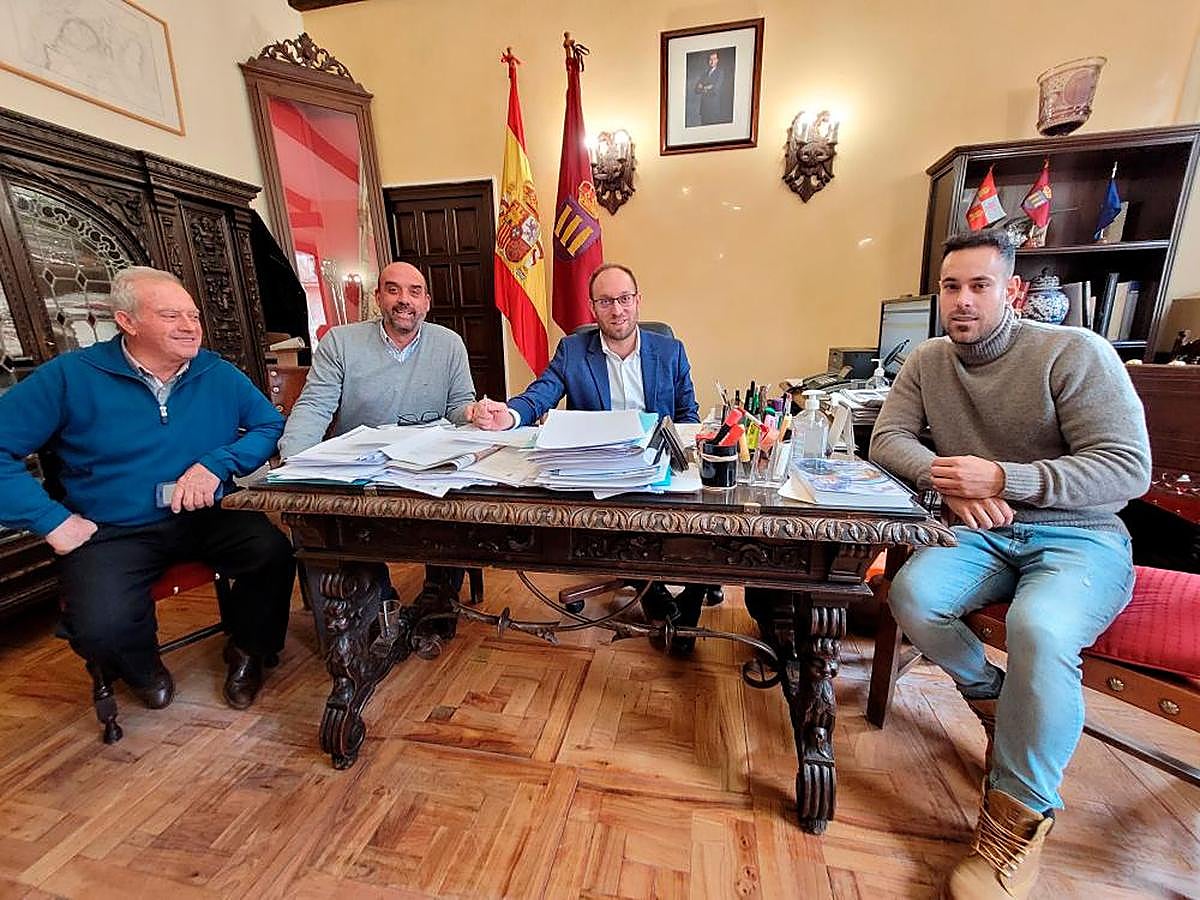 José Manuel Jerez, Ramón Sastre, Marcos Iglesias y Víctor Gómez en la presentación. | CASAMAR