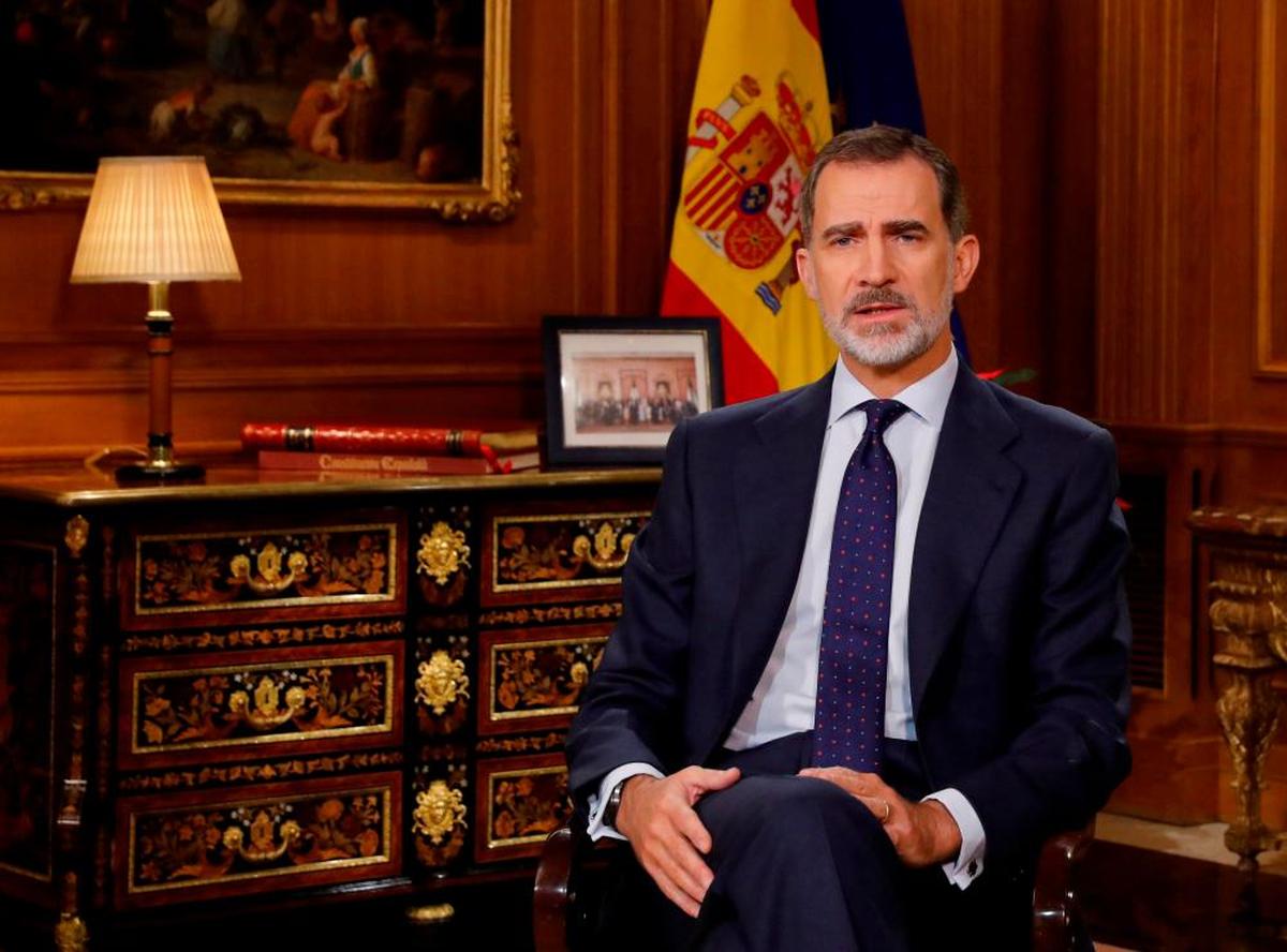 El Rey Felipe VI durante su mensaje navideño