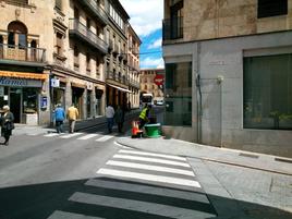 Zona de la calle San Pablo donde se realizarán las obras