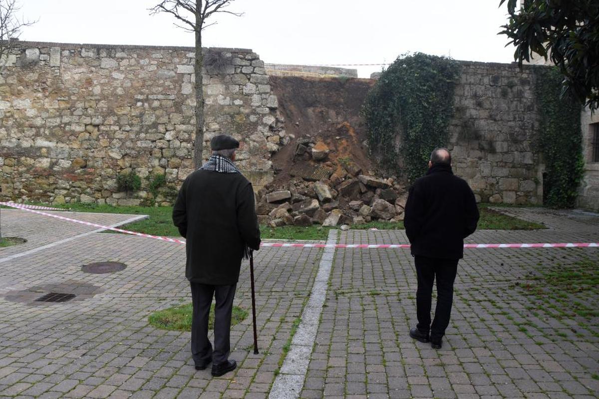 Desprendimiento en el lienzo de la Muralla de Ciudad Rodrigo