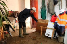 Una de las viviendas afectadas por las inundaciones.