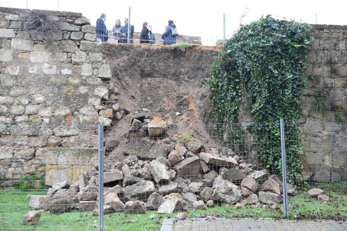 El día 2 de febrero se cumplirá un mes desde que se produjo el derrumbe de parte del lienzo interior de la Muralla de Ciudad Rodrigo