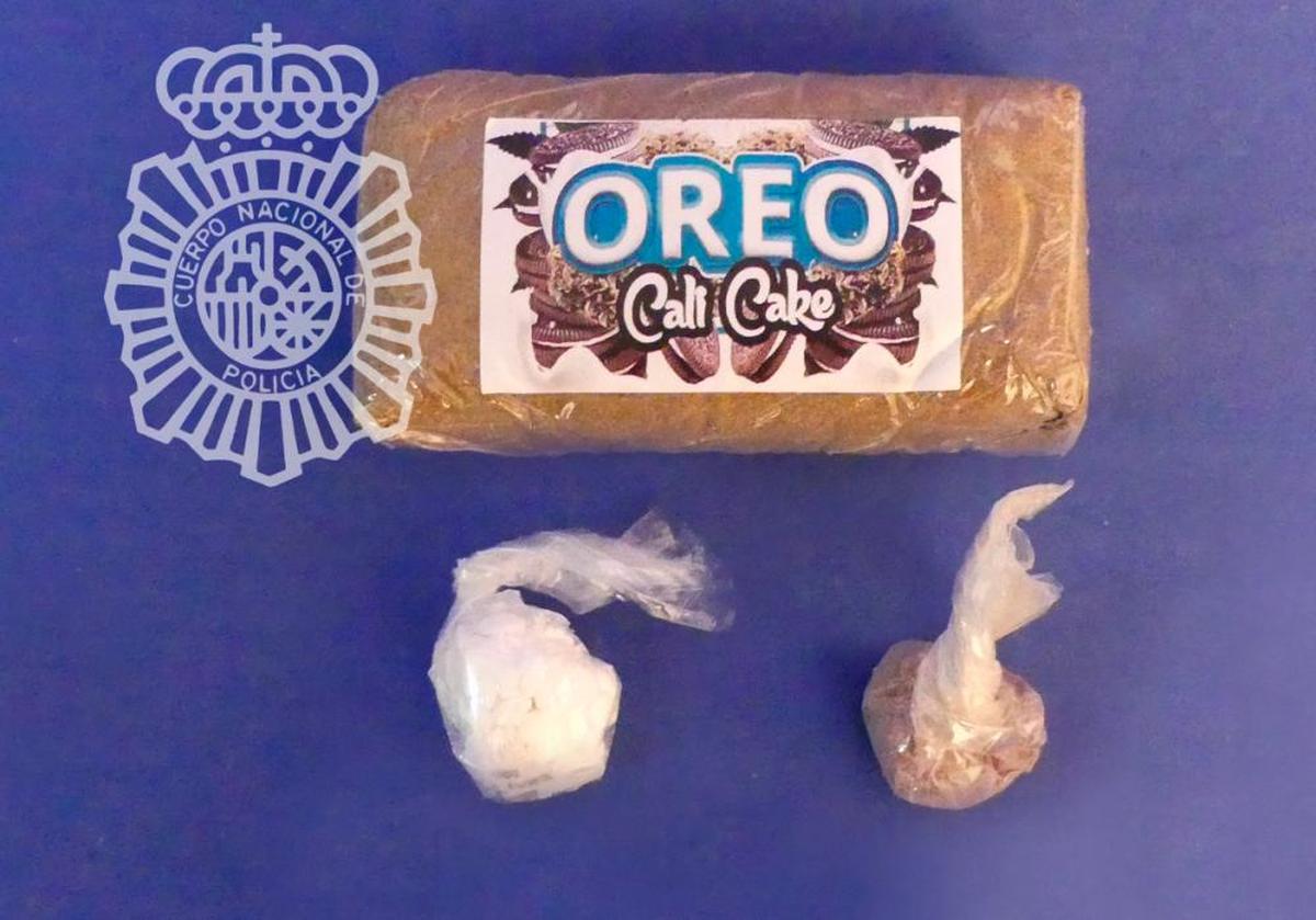 Droga incautada al detenido.