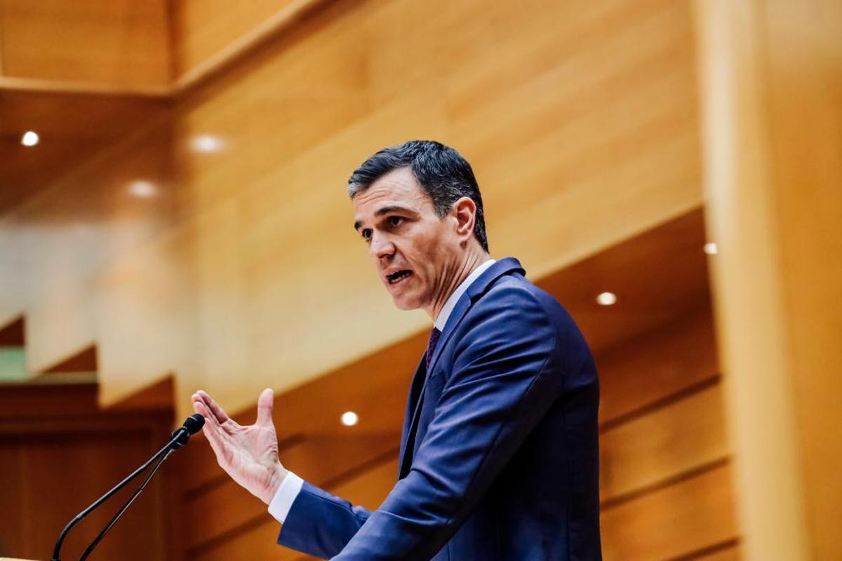 Pedro Sánchez, en el Senado.