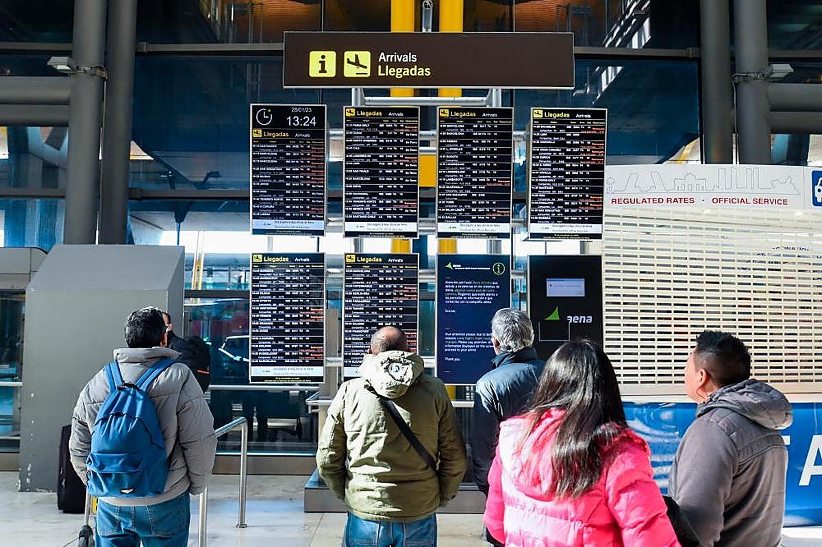 Aeropuerto de Barajas en Madrid.
