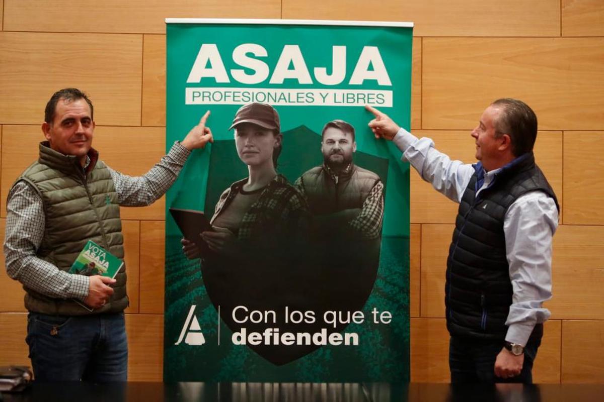 Juan Luis Delgado, presidente de ASAJA Salamanca, y Donaciano Dujo, presidente regional de ASAJA