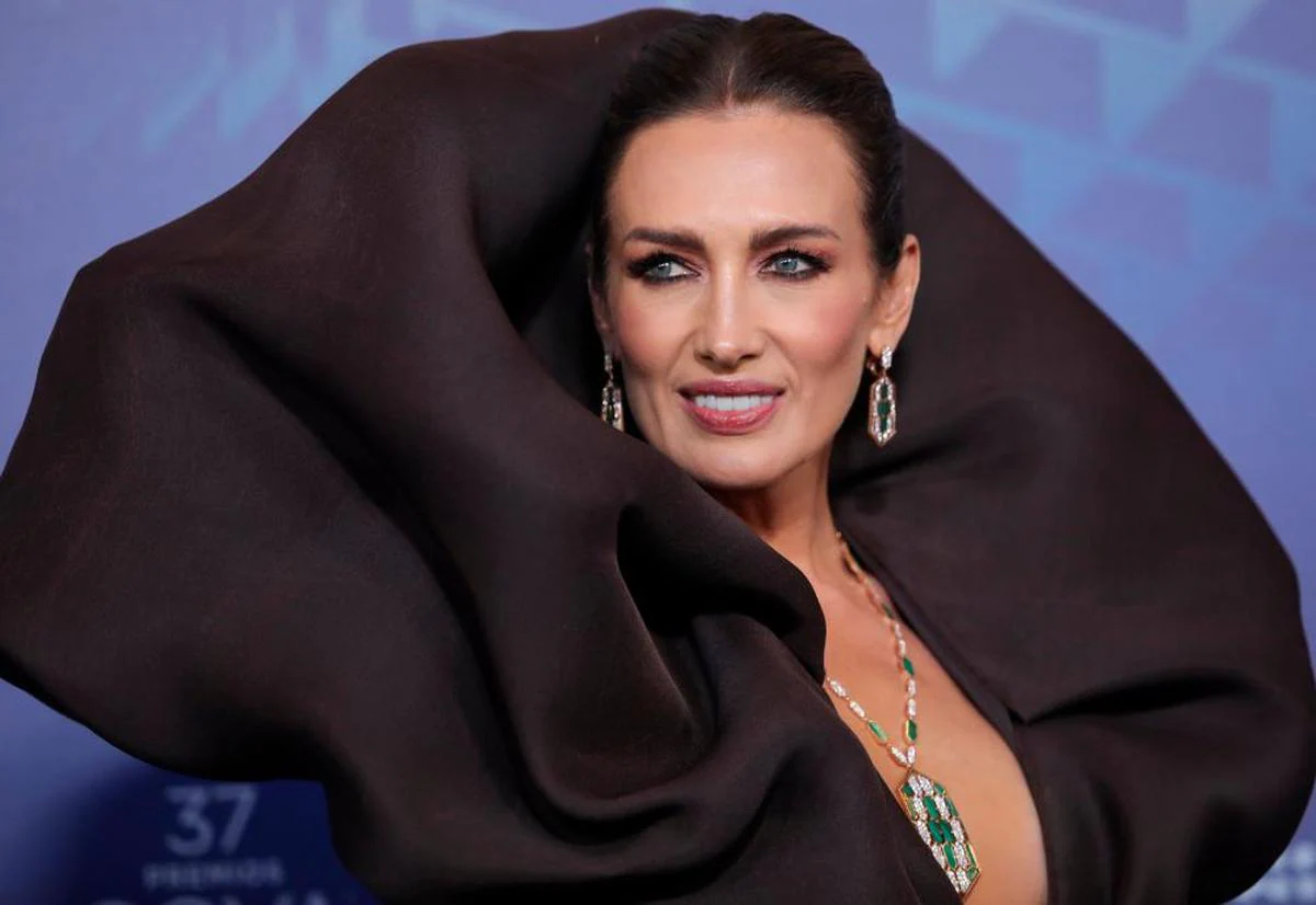 La modelo y presentadora Nieves Álvarez durante la alfombra azul de los Premios Goya 2023 | E.P