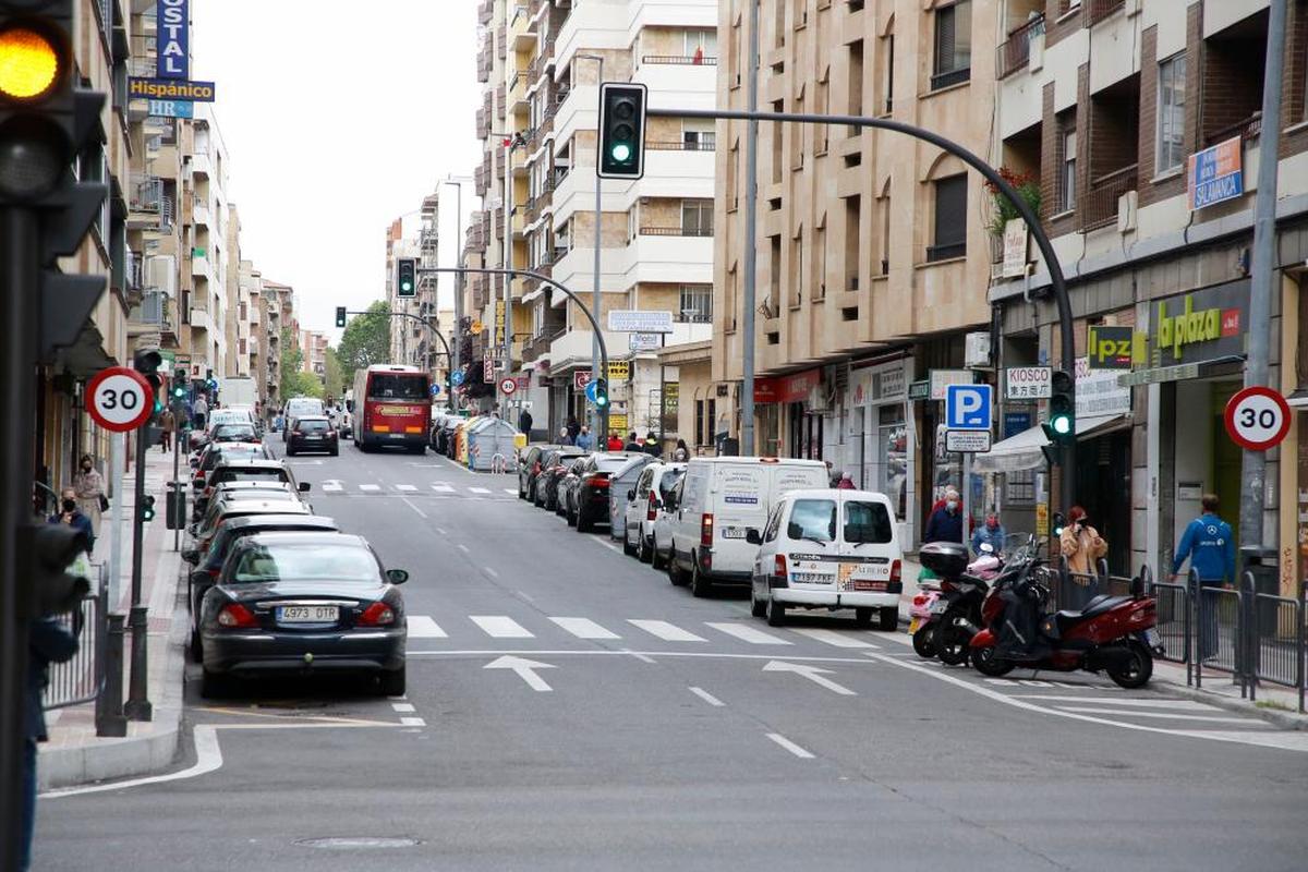 El lugar donde sucedieron los hechos, en plena avenida Italia.