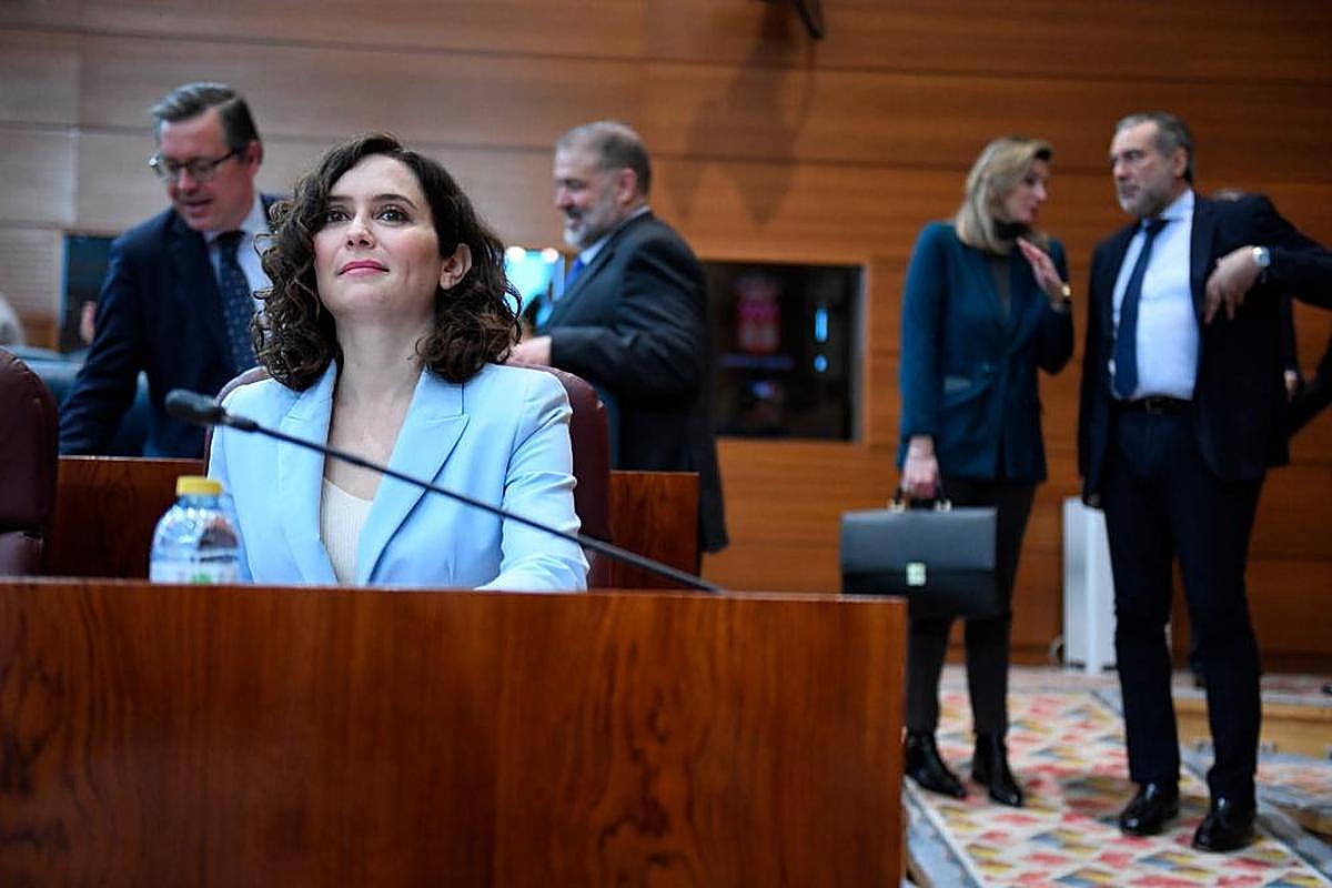 Isabel Díaz Ayuso en la Asamblea de Madrid