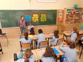 Un aula del colegio San Juan Bosco “Salesianas”