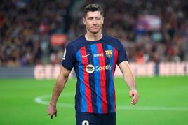 El delantero del FC Barcelona Robert Lewandowski.