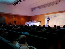 Carlos García Carbayo, durante su intervención en el congreso provincial del PP