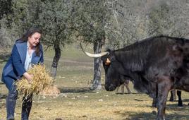 Ana García tomó las riendas de la explotación ganadera de su padre al regresar de Londres. CASAMAR