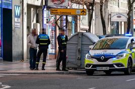 Un momento de la detención en el paseo de la Estación