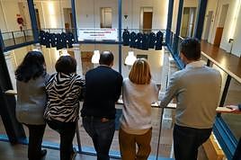 Una de las protestas de los letrados en los Juzgados de Salamanca.