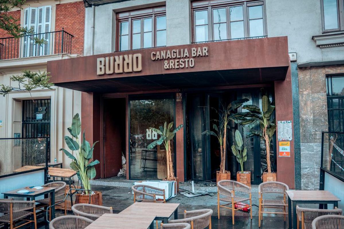 Restaurante ‘Burro Canaglia Bar&amp;Resto’ de Madrid, precintado tras un incendio en el que fallecieron dos personas