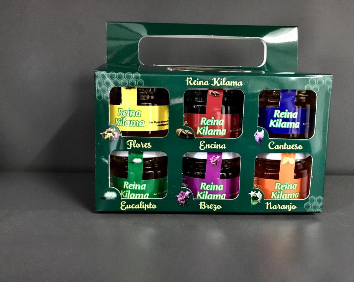 Presentación de productos en formato ‘pack’ de miel Reina Kilama.