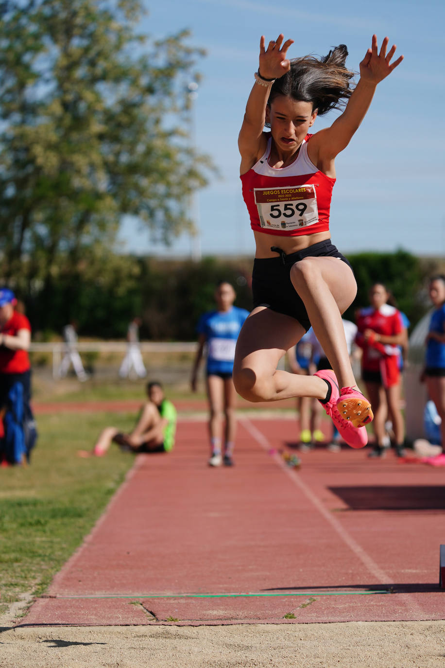 Finales de atletismo en pista de los juegos escolares