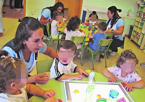 Una de las aulas de Infantil para niños de 2 a 3 años que estrenaron la gratuidad el pasado septiembre.