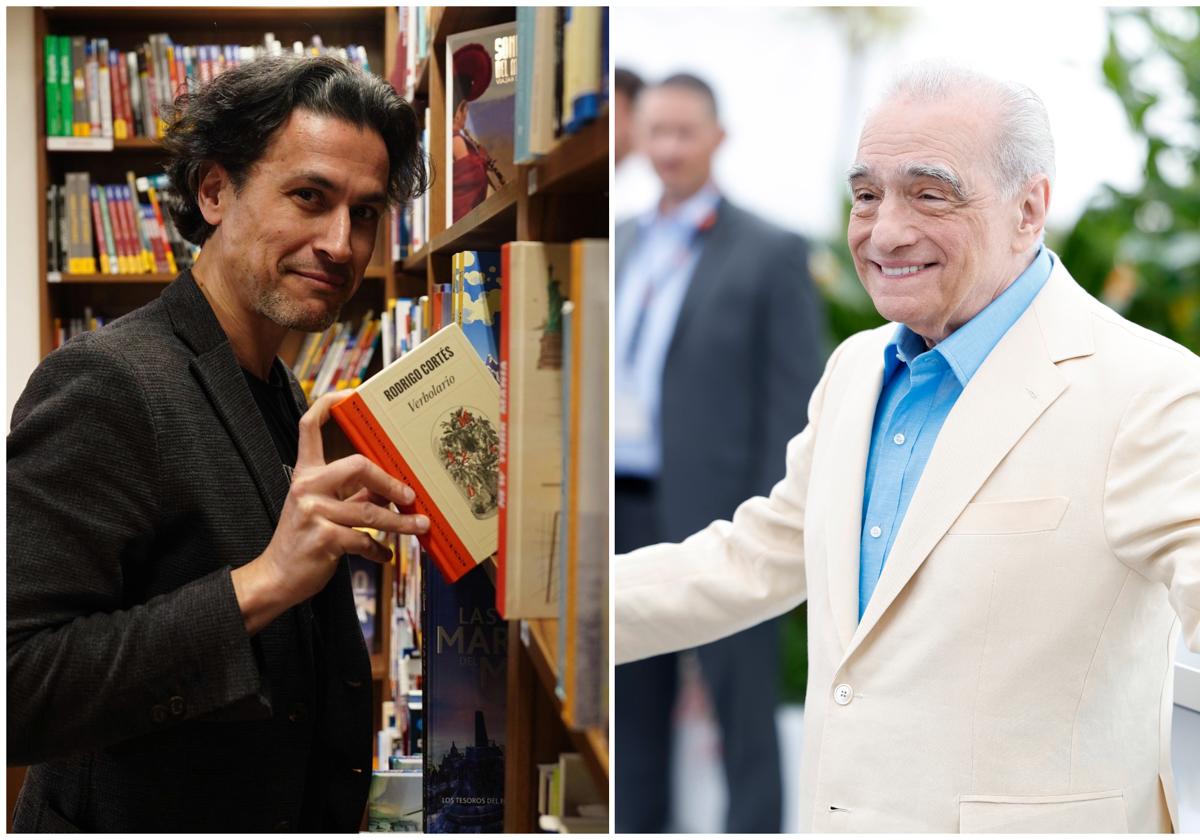 El guionista salmantino Rodrigo Cortés y el productor Martin Scorsese.