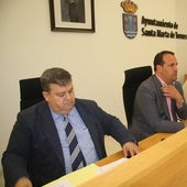 Francisco Miguel García, David Mingo y Marta Labrador, al inicio de la sesión plenaria de Santa Marta.