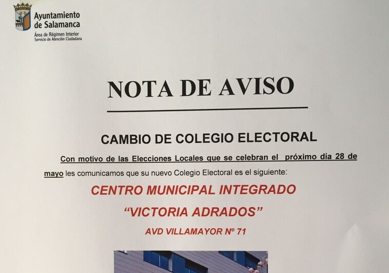 El cartel de la calle Nueva de San Bernardo que confundió a los vecinos a la hora de votar
