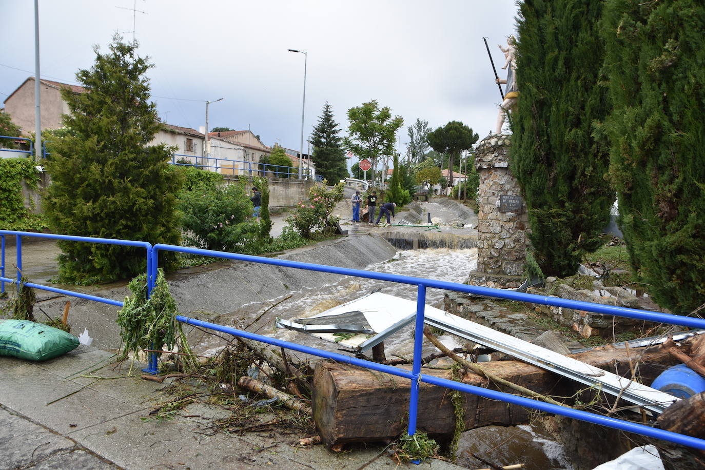 Así ha quedado el municipio de Beleña tras la inundación tras las intensas lluvias