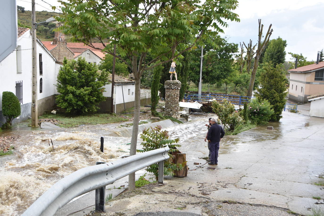 Así ha quedado el municipio de Beleña tras la inundación tras las intensas lluvias