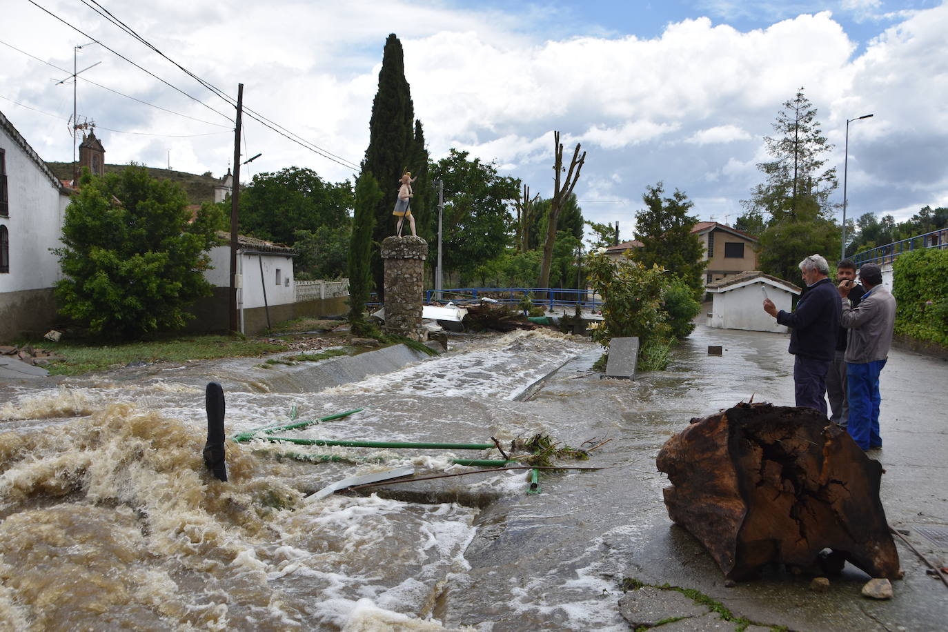 Así ha quedado el municipio de Beleña tras la inundación tras las intensas lluvias