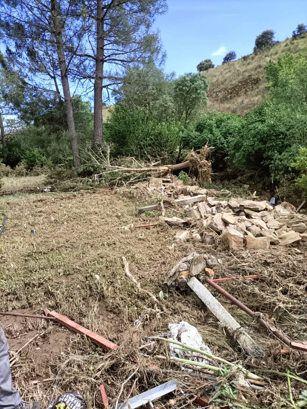 Así está la localidad salmantina de Beleña el día después de las fuertes lluvias