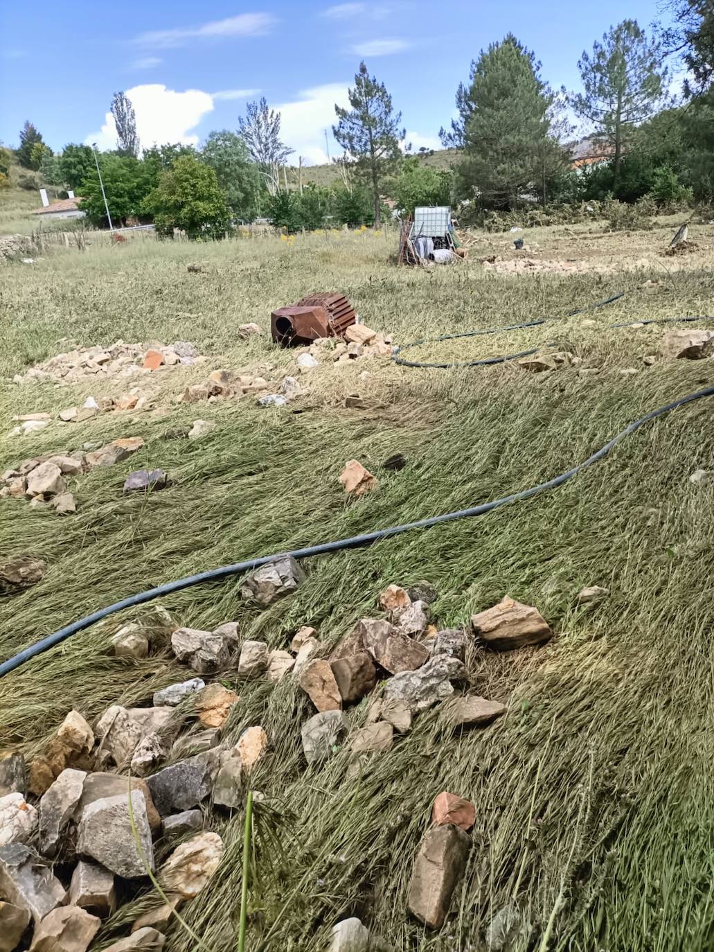 Así está la localidad salmantina de Beleña el día después de las fuertes lluvias