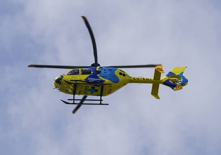 La anciana fue evacuada en el helicoptero medicalizado de Sacyl