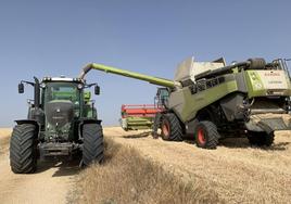 Un agricultor durante la cosecha de la pasada temporada en la provincia de Salamanca,