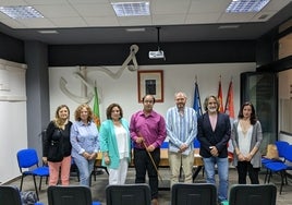 El alcalde y los concejales de Cespedosa, nada más constituirse el Ayuntamiento.