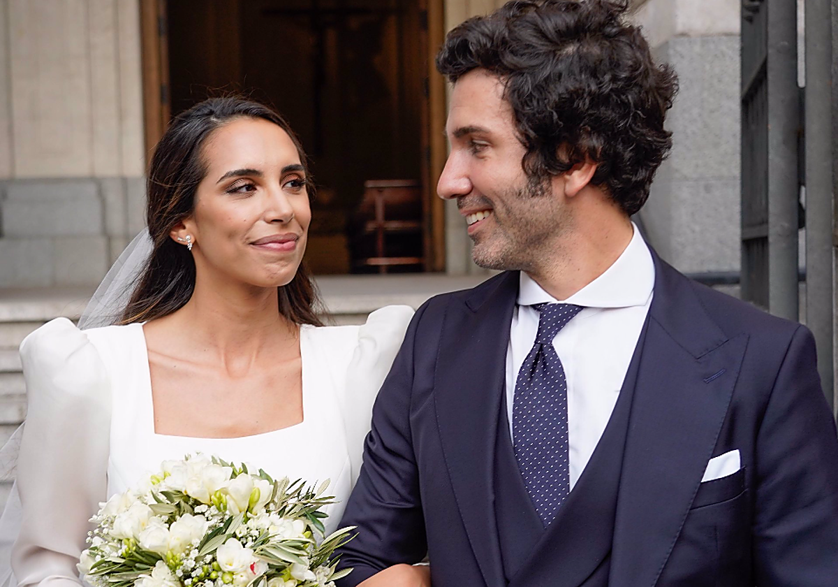 Carolina Trillo y Javier Rojas en su enlace matrimonial.