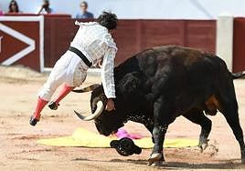 Momento del percance de Juan del Alamo en Colmenar.